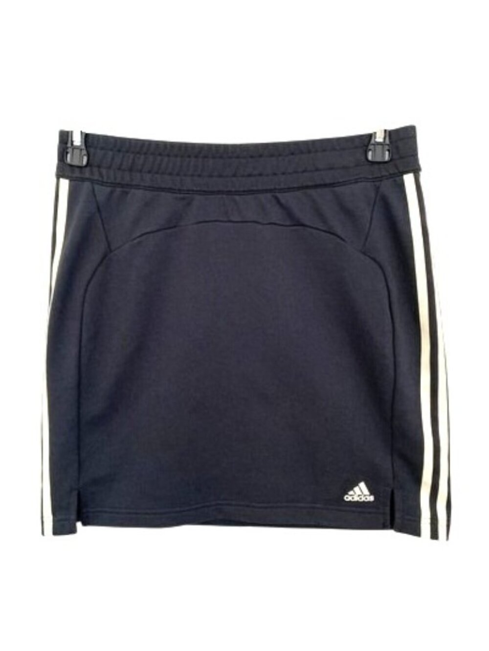 Adidas Fleece Skirt black Off White Trim Size M Aeroready Cheer Athleisure logo